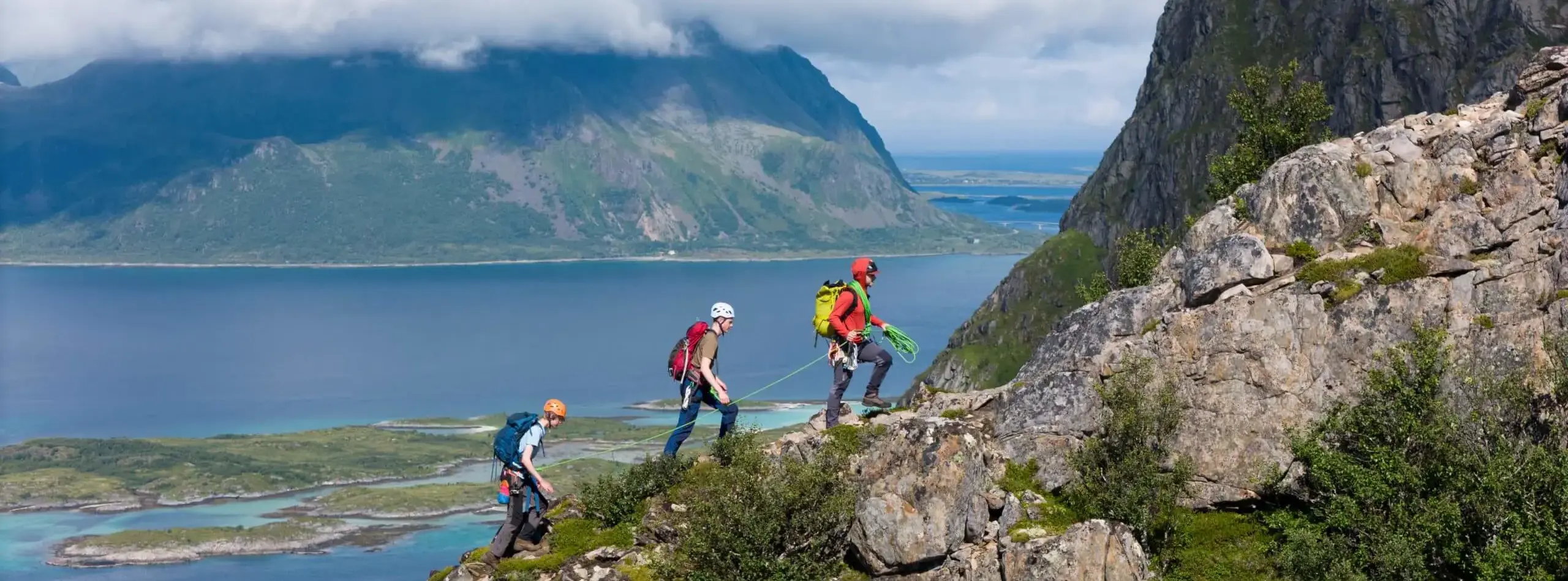 Gordonstoun pupils hiking in the mountains.