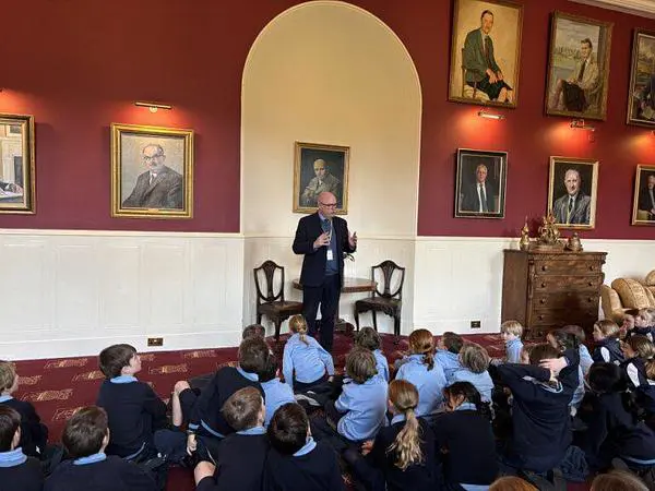 Pupils in class with teacher